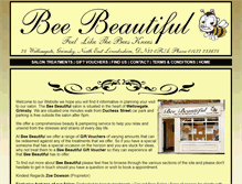 Tablet Screenshot of beebeautiful.co.uk